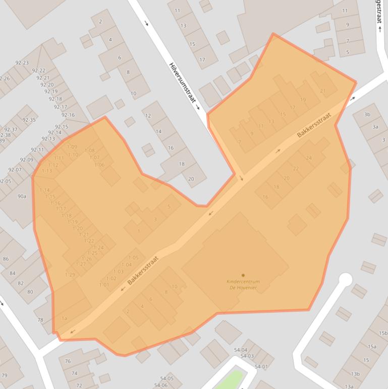 Kaart van postcodegebied 4001JB.