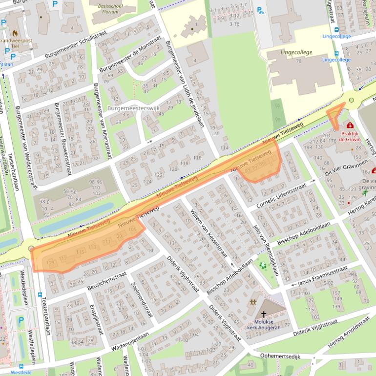 Kaart van postcodegebied 4001JV.