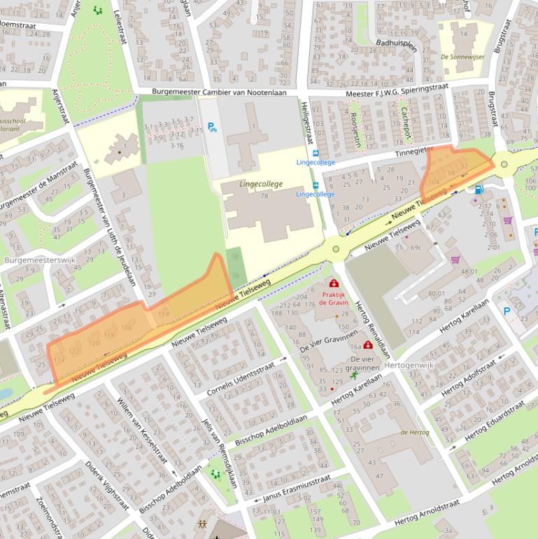 Kaart van postcodegebied 4001JZ.