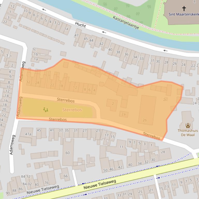 Kaart van postcodegebied 4001KB.