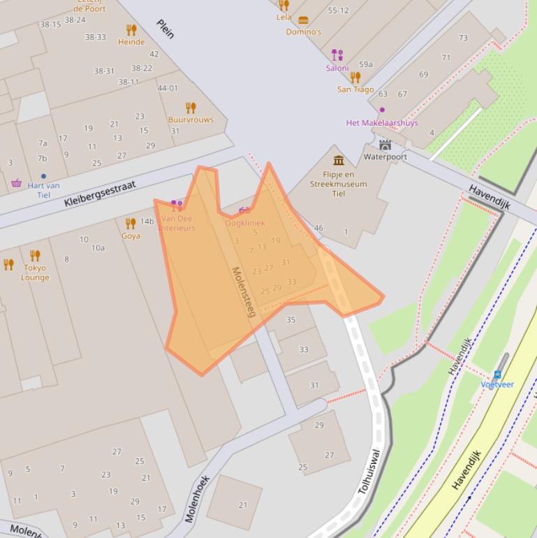 Kaart van postcodegebied 4001KV.