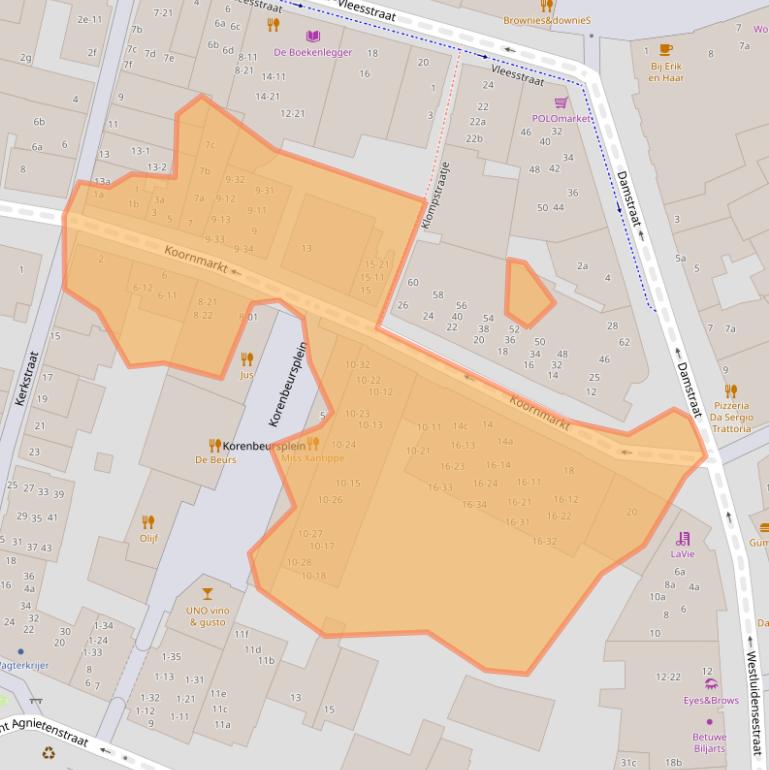 Kaart van postcodegebied 4001KW.