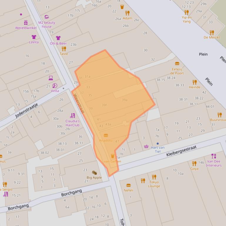 Kaart van postcodegebied 4001LC.