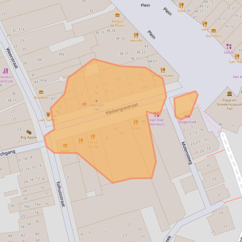 Kaart van postcodegebied 4001LE.