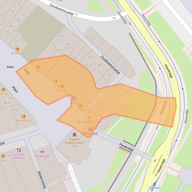 Kaart van postcodegebied 4001LH.