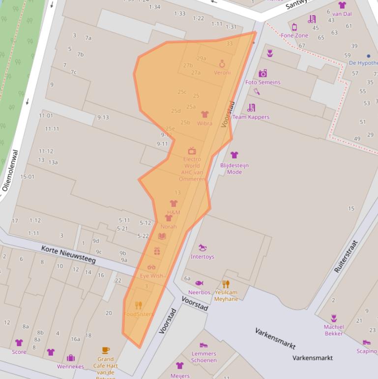 Kaart van postcodegebied 4001LS.