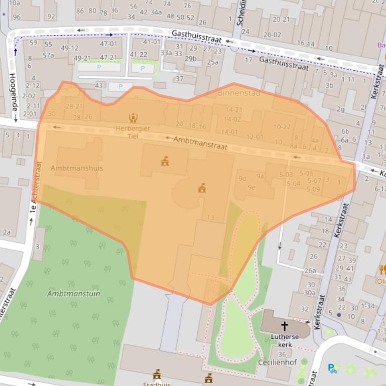 Kaart van postcodegebied 4001MC.