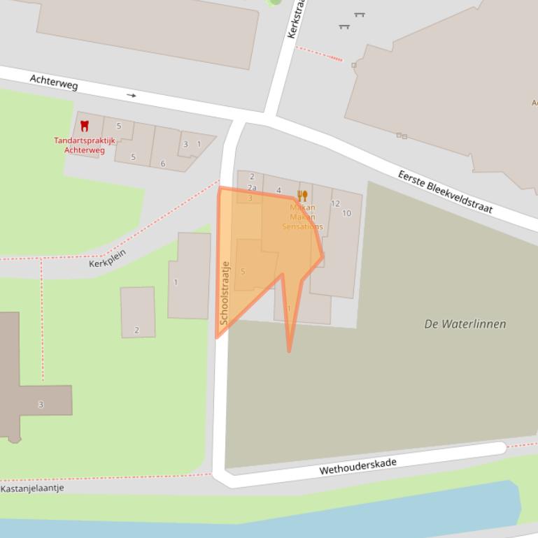 Kaart van postcodegebied 4001MZ.