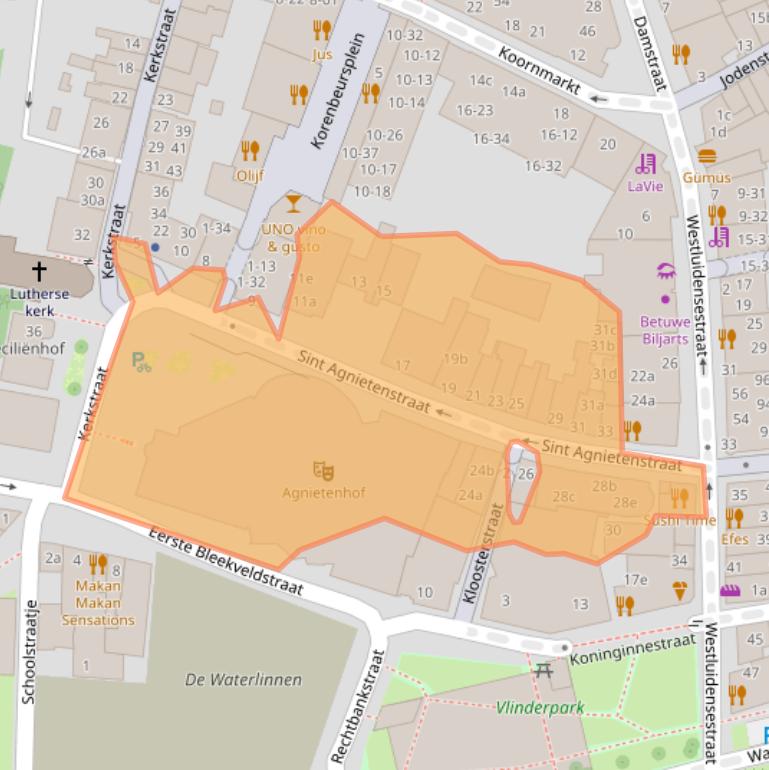 Kaart van postcodegebied 4001NB.