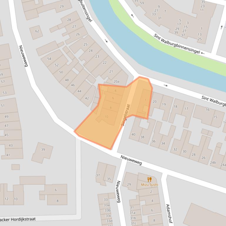 Kaart van postcodegebied 4001NN.