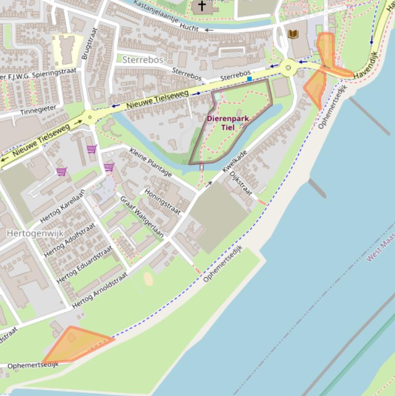 Kaart van postcodegebied 4001PB.