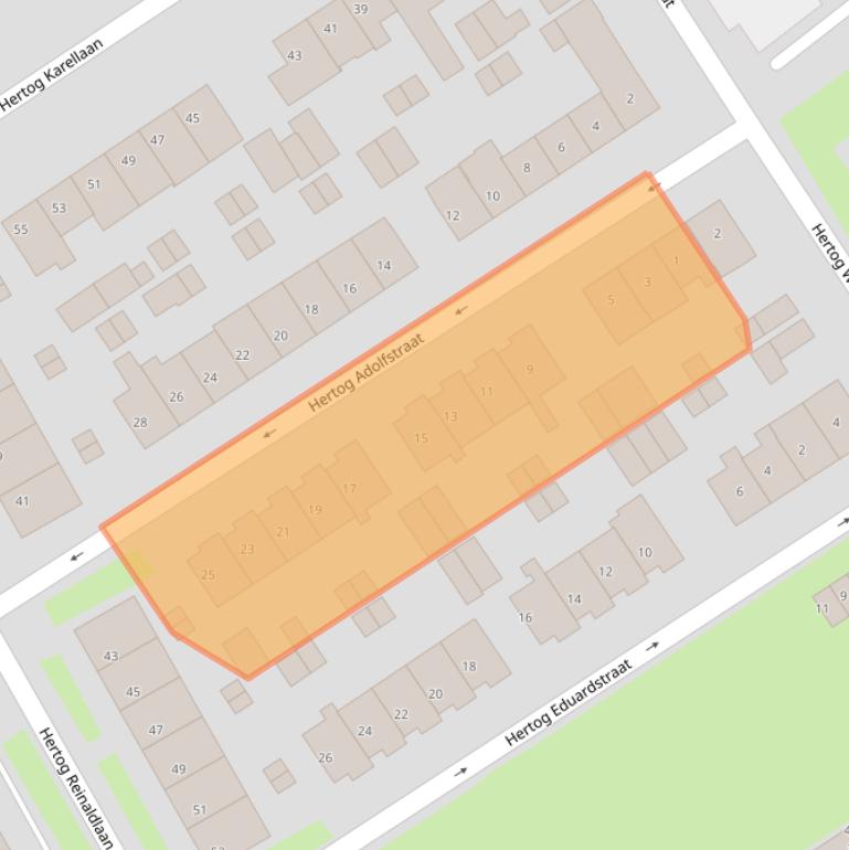 Kaart van postcodegebied 4001RD.