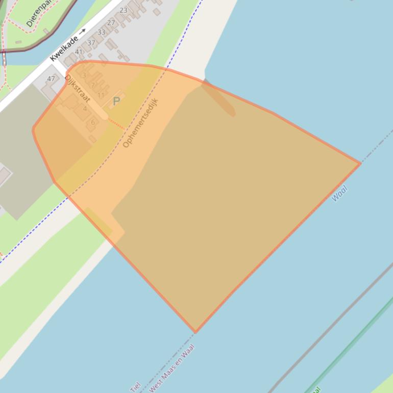 Kaart van postcodegebied 4001RR.