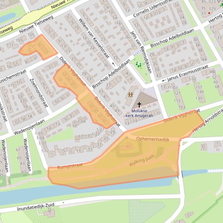 Kaart van postcodegebied 4001SL.