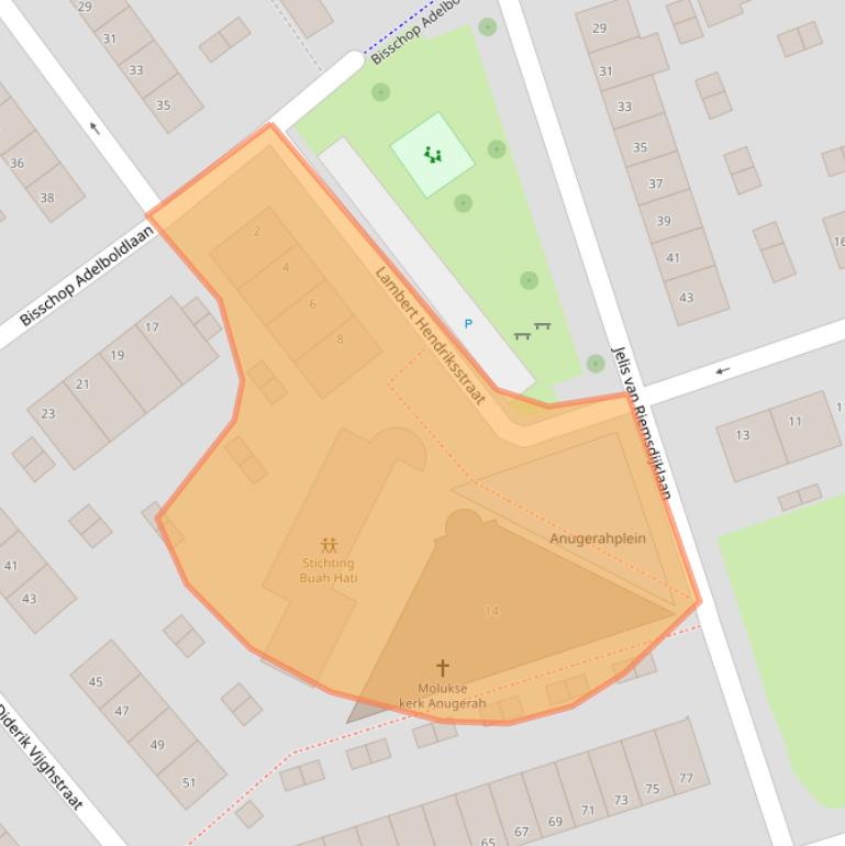 Kaart van postcodegebied 4001SP.