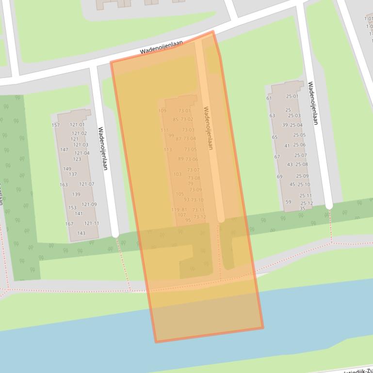 Kaart van postcodegebied 4001TD.