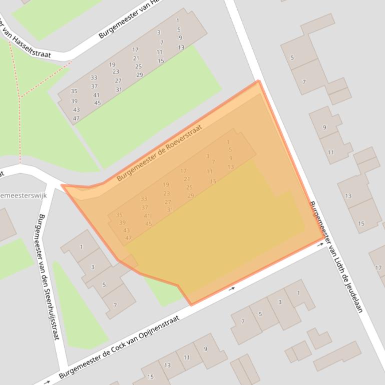 Kaart van postcodegebied 4001VJ.