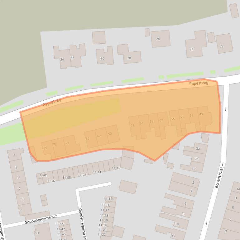 Kaart van postcodegebied 4001WC.
