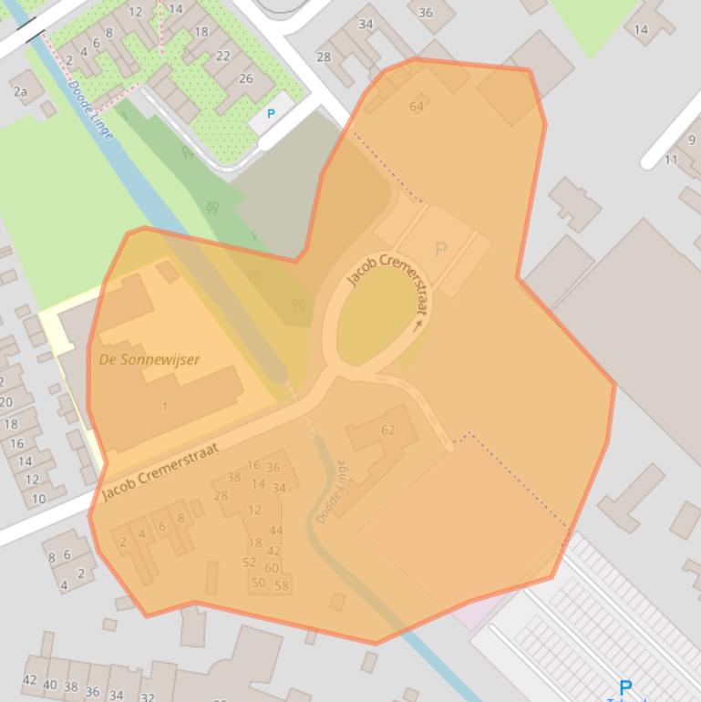 Kaart van postcodegebied 4001XM.