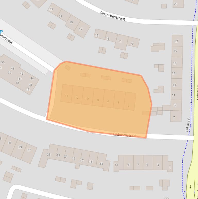 Kaart van postcodegebied 4001ZH.