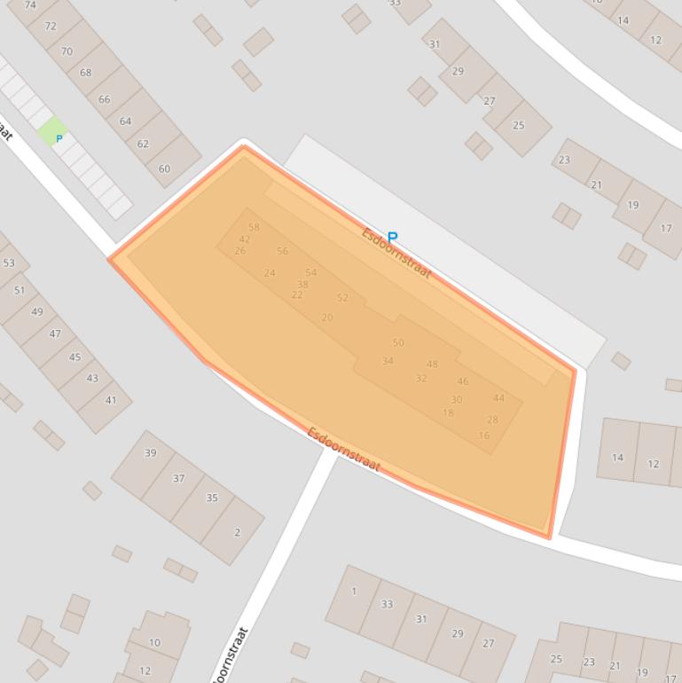 Kaart van postcodegebied 4001ZJ.