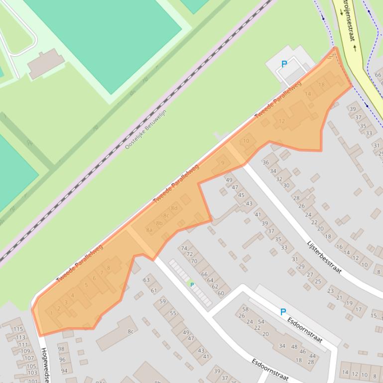 Kaart van postcodegebied 4001ZM.