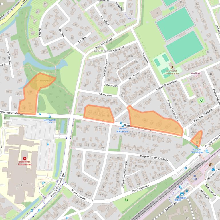 Kaart van postcodegebied 4002AC.