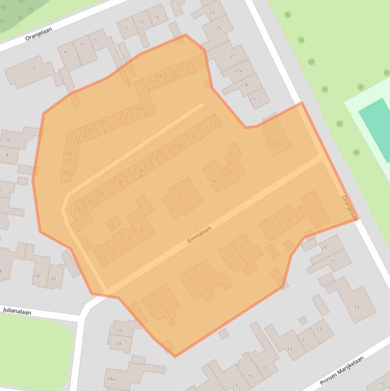 Kaart van postcodegebied 4002AD.