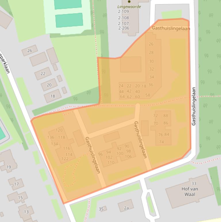 Kaart van postcodegebied 4002AE.