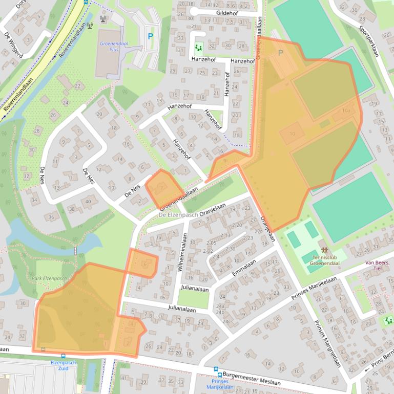 Kaart van postcodegebied 4002AH.