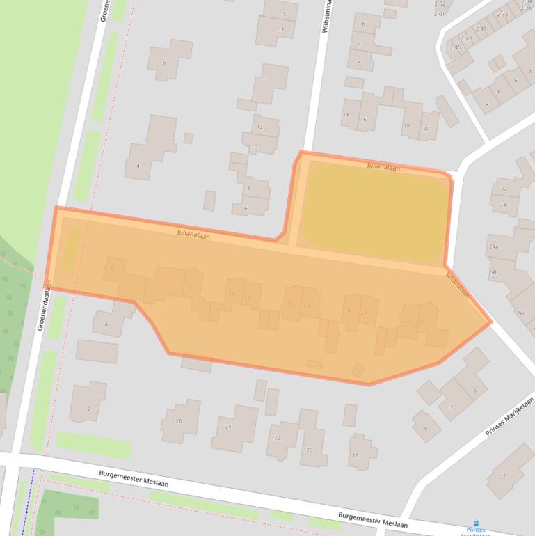 Kaart van postcodegebied 4002AJ.