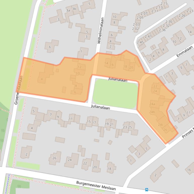 Kaart van postcodegebied 4002AK.