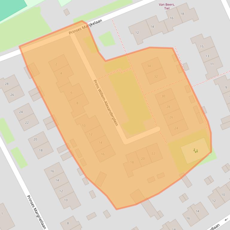 Kaart van postcodegebied 4002AV.