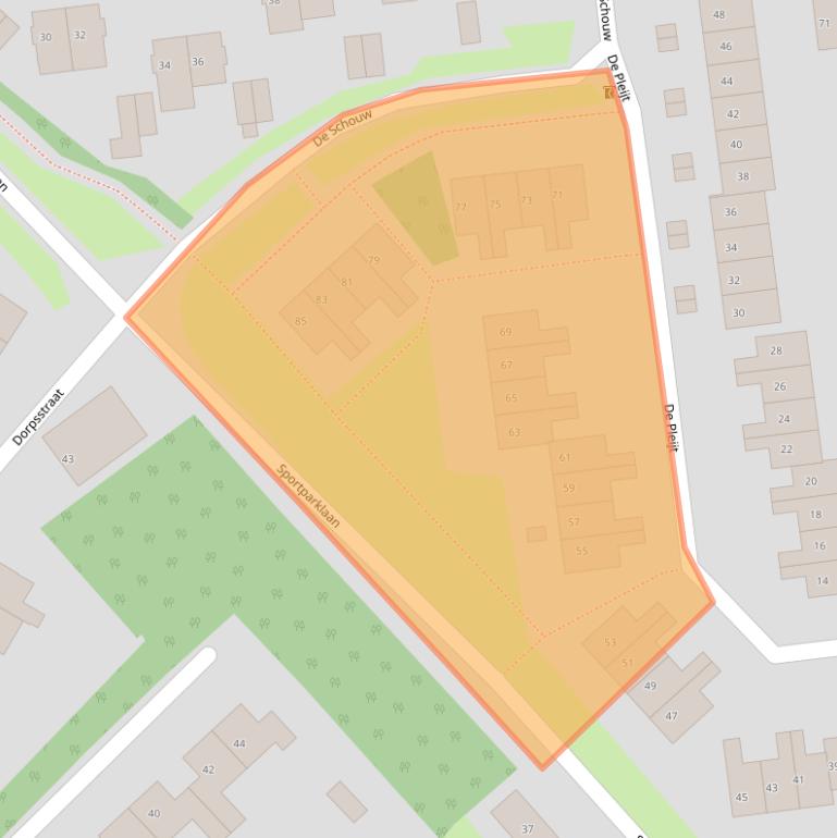 Kaart van postcodegebied 4002GP.