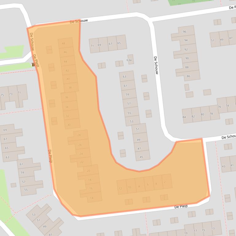 Kaart van postcodegebied 4002GR.