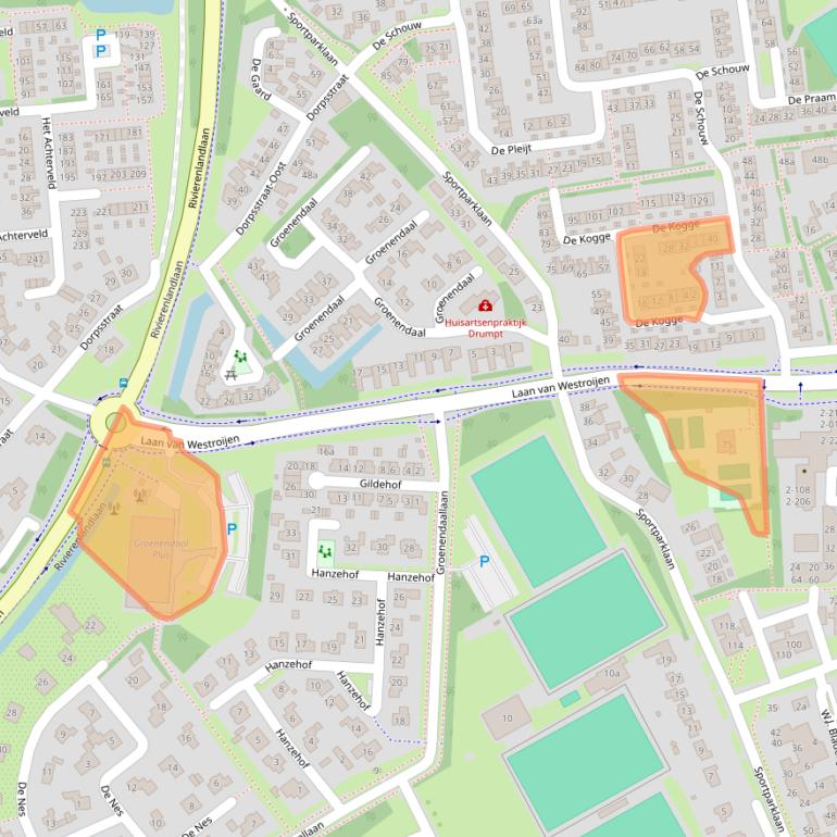 Kaart van postcodegebied 4002GW.