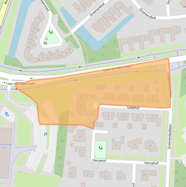 Kaart van postcodegebied 4002HG.