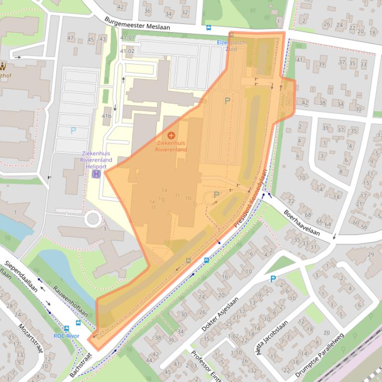 Kaart van postcodegebied 4002WP.