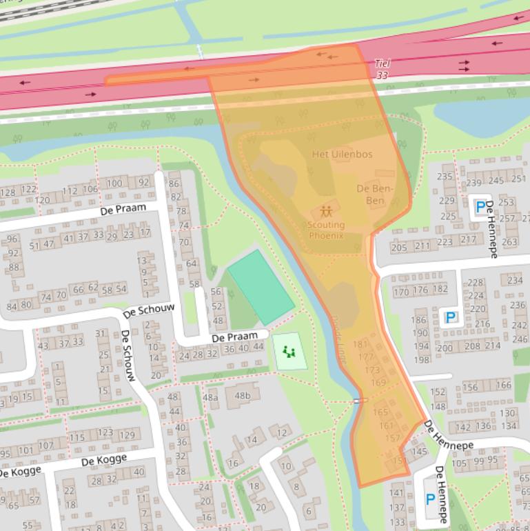 Kaart van postcodegebied 4003AD.