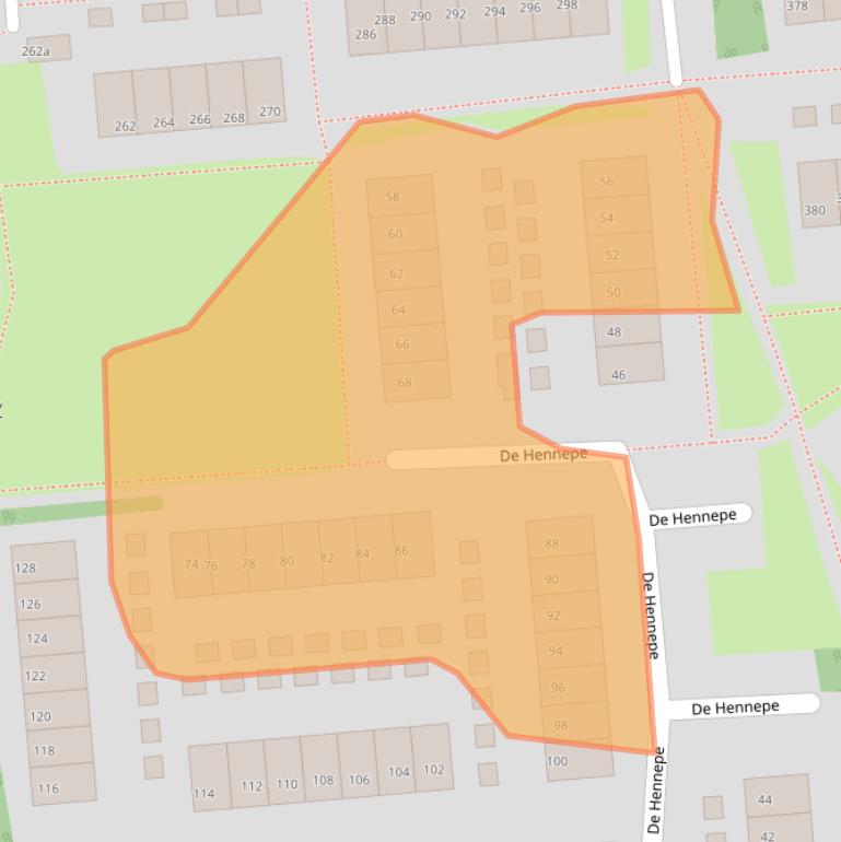 Kaart van postcodegebied 4003AG.