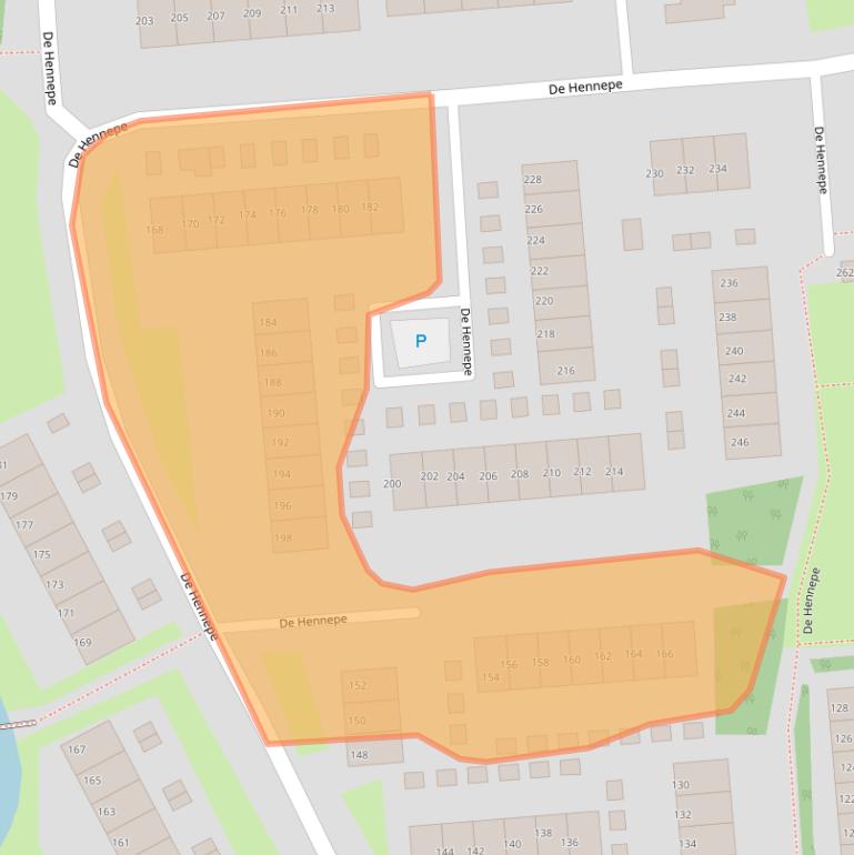 Kaart van postcodegebied 4003AJ.