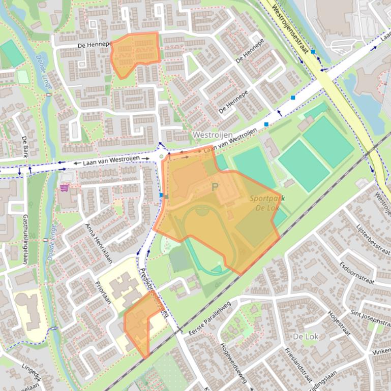 Kaart van postcodegebied 4003AL.