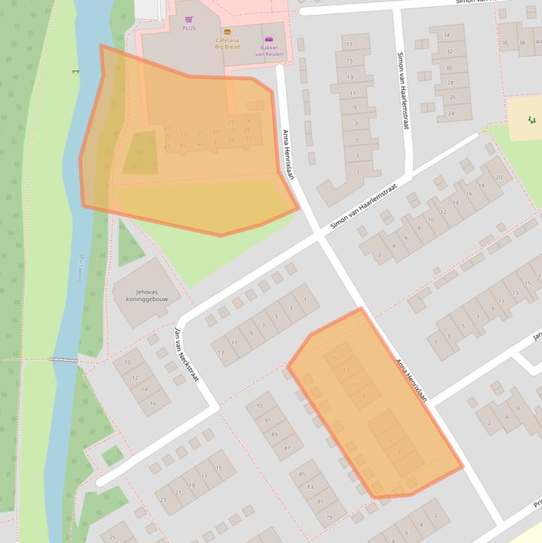 Kaart van postcodegebied 4003AN.