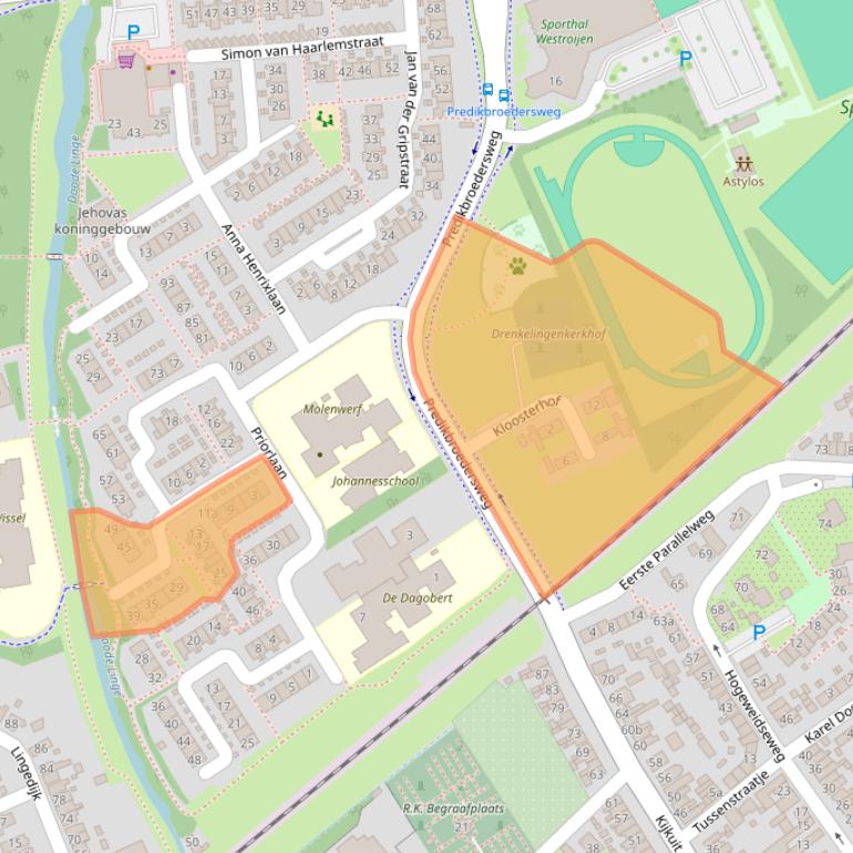 Kaart van postcodegebied 4003AR.