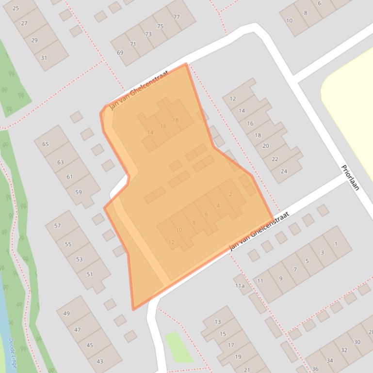 Kaart van postcodegebied 4003AT.