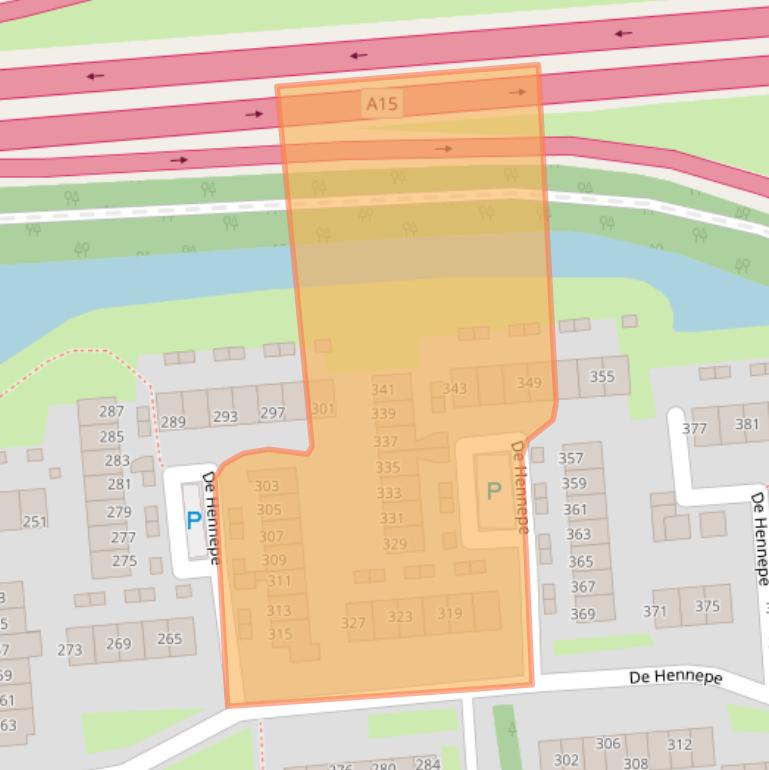 Kaart van postcodegebied 4003BC.