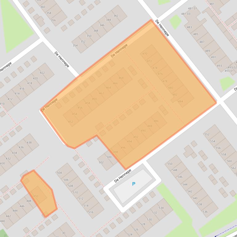 Kaart van postcodegebied 4003BM.