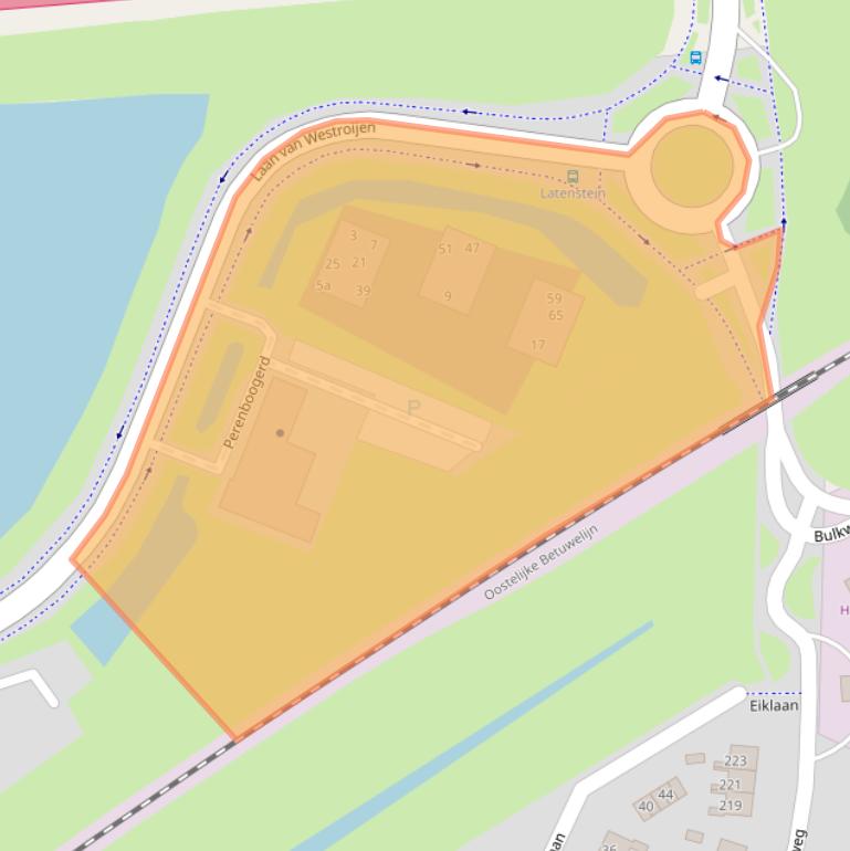 Kaart van postcodegebied 4003BS.