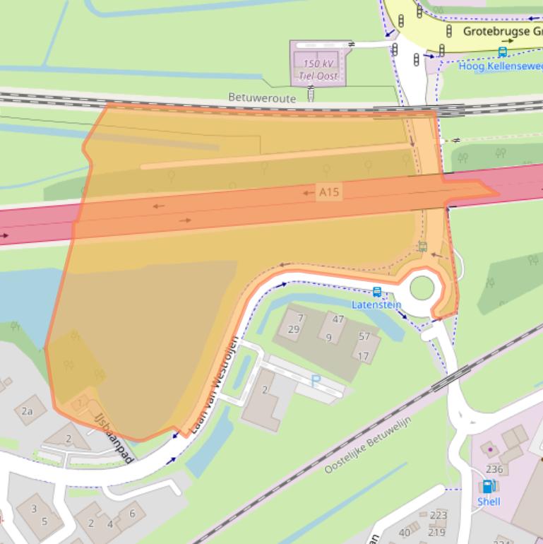 Kaart van postcodegebied 4003BT.