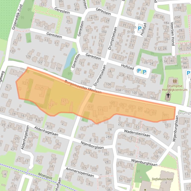 Kaart van postcodegebied 4003CB.